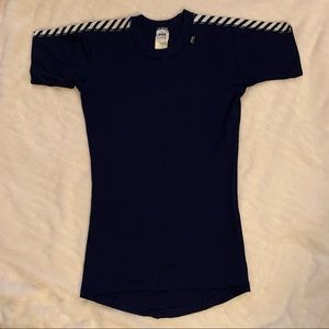Vtg Helly Hansen navy blue thermal knit base layer. Size S/P 34-36